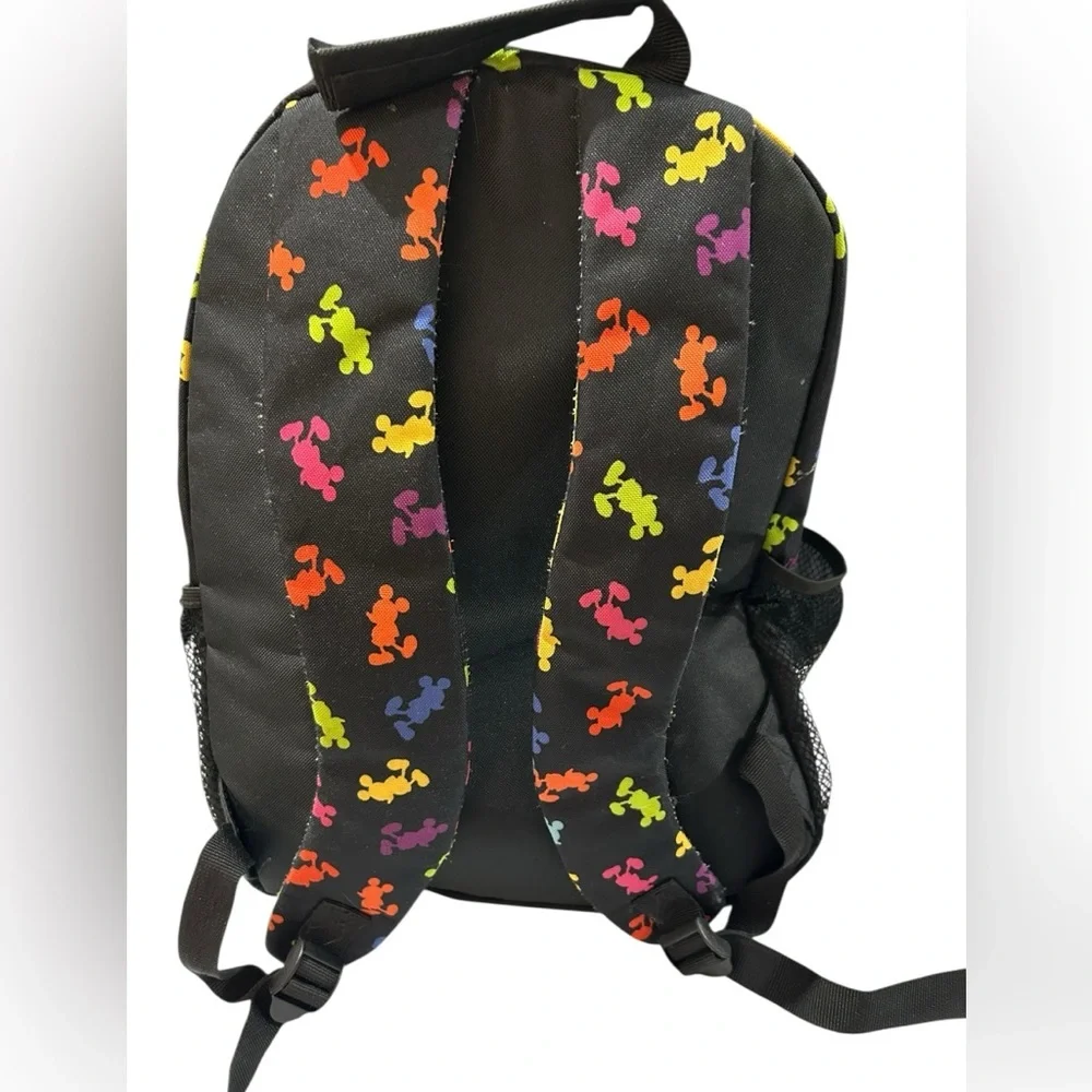 Walt Disney World Rainbow Mickey Mouse Silhouette Backpack - Black